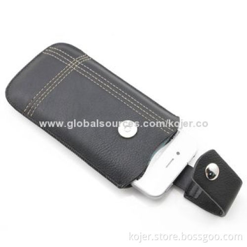 Universal Mobile Phone Pouches with Elastic Loop Closure, Made of Velvet Material